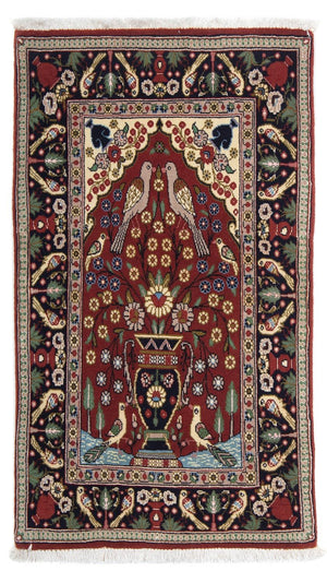 Persisk tæppe - Classic - 104 x 63 cm - mørkerød