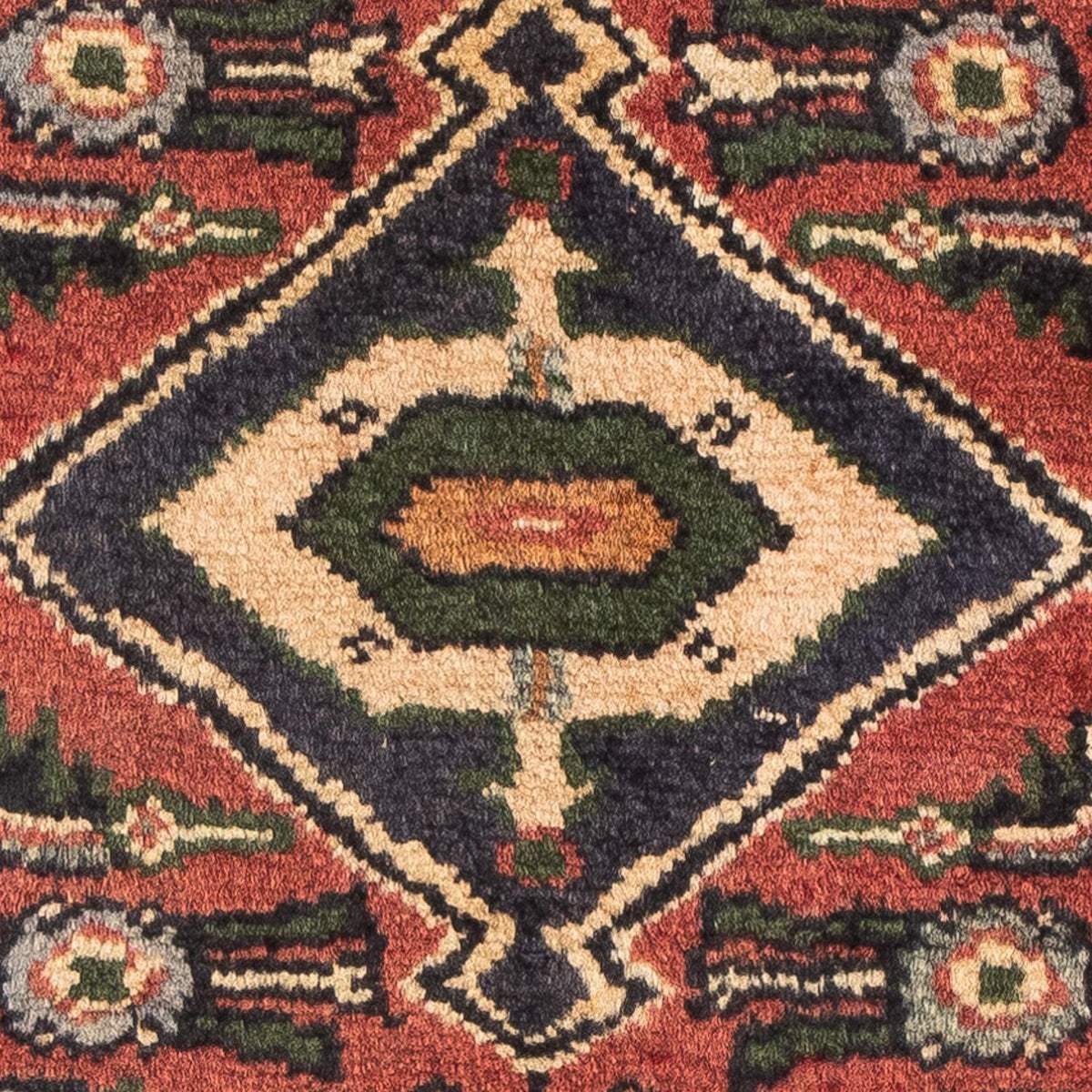 Persisk tæppe - Nomadisk - 88 x 64 cm - mørkerød