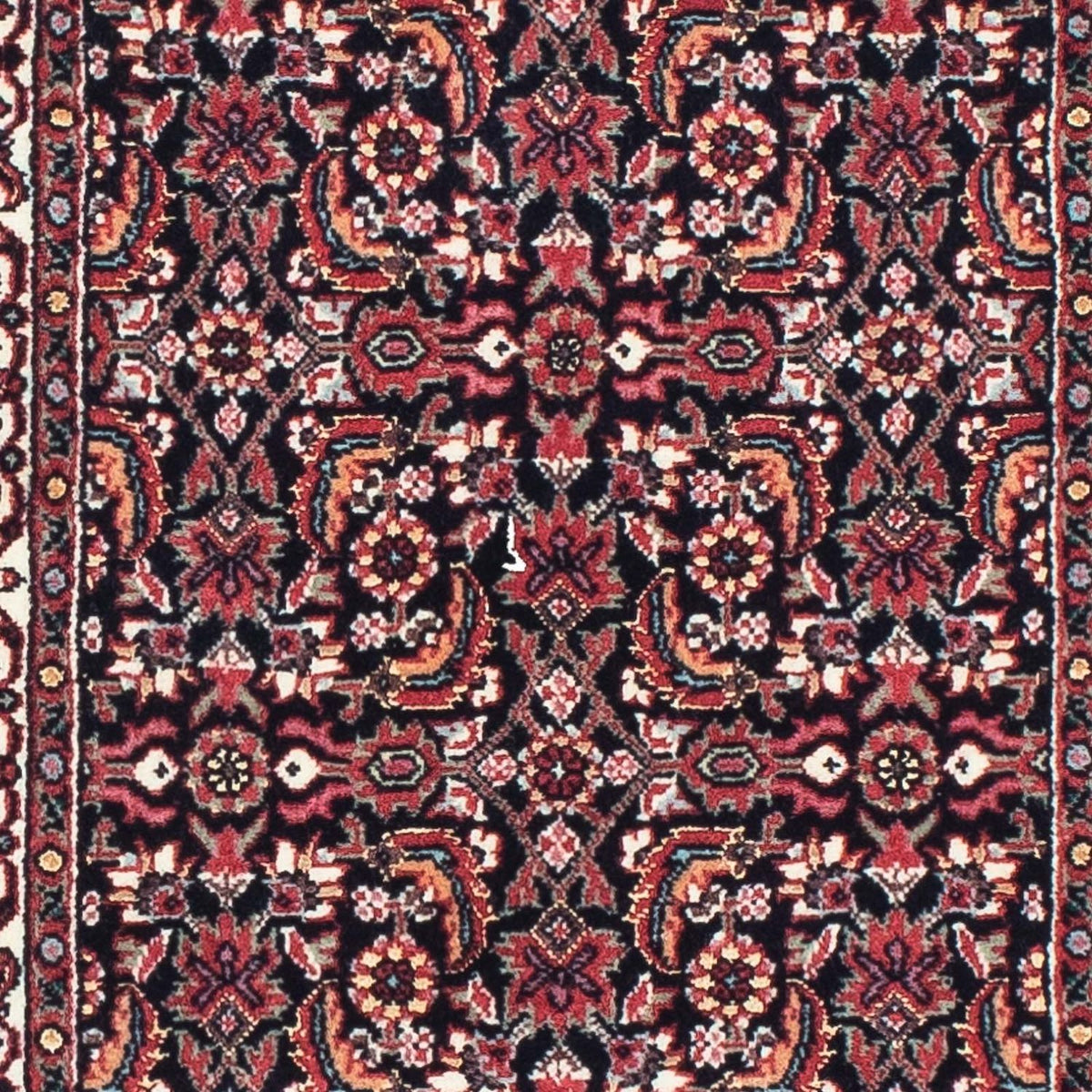 Løber Persisk tæppe - Bijar - 225 x 61 cm - mørkeblå