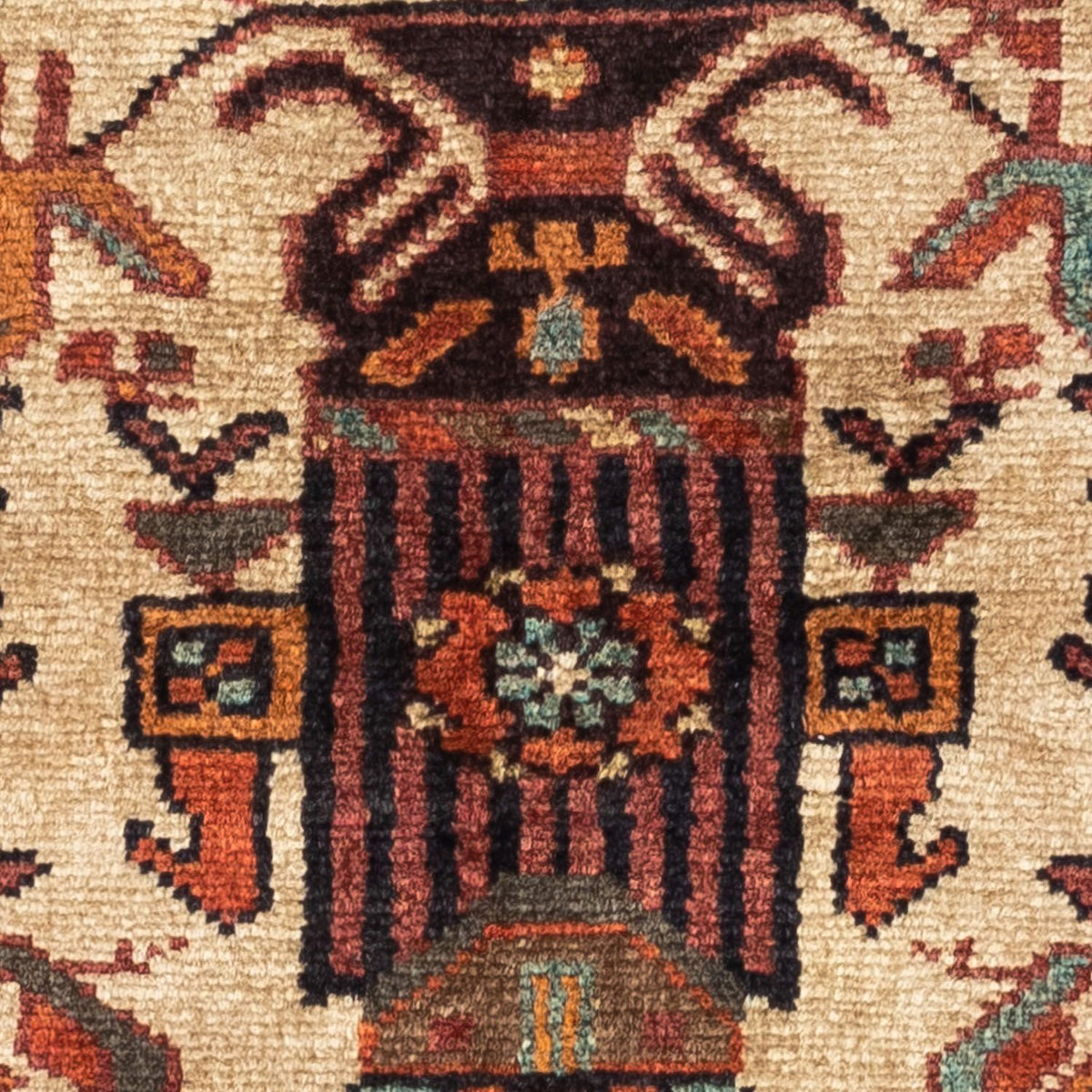 Persisk tæppe - Nomadisk - 133 x 95 cm - beige