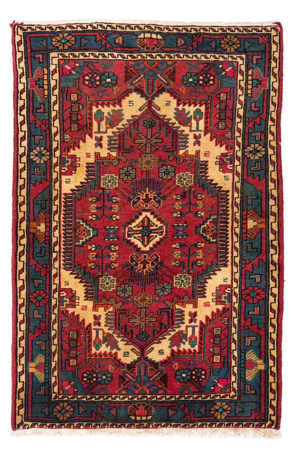 Persisk tæppe - Nomadisk - 122 x 84 cm - rød