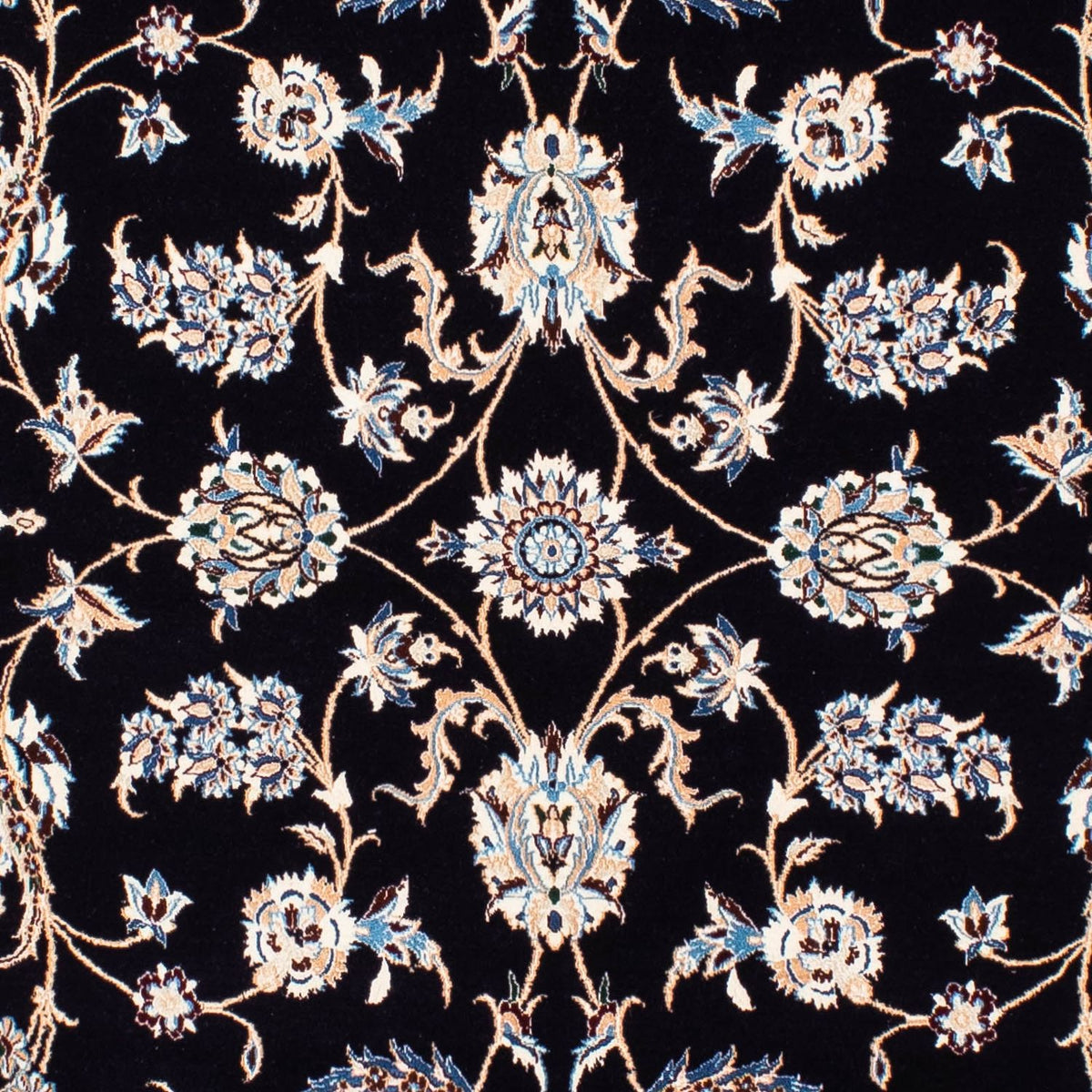 Persisk tæppe - Nain - Premium - 208 x 127 cm - mørkeblå