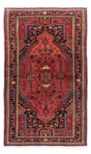 Persisk tæppe - Nomadisk - 230 x 136 cm - mørkerød