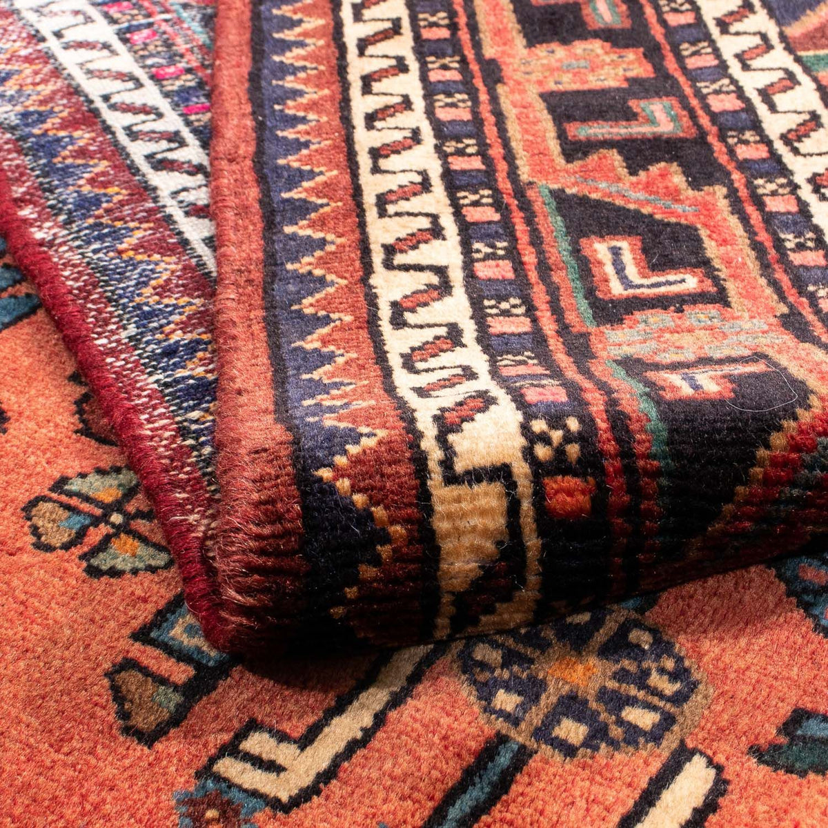 Persisk tæppe - Nomadisk - 230 x 136 cm - mørkerød