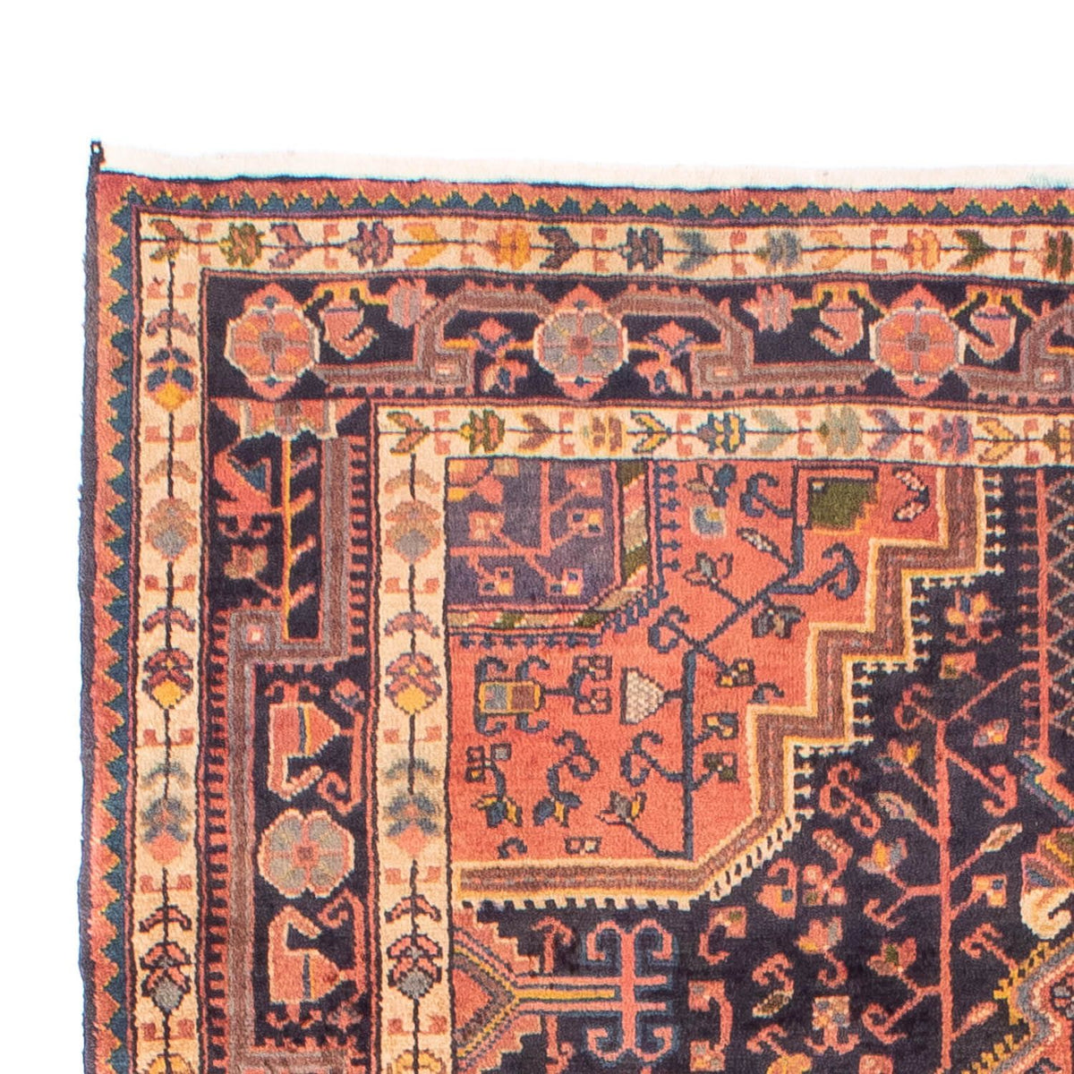 Persisk tæppe - Nomadisk - 216 x 135 cm - mørkeblå