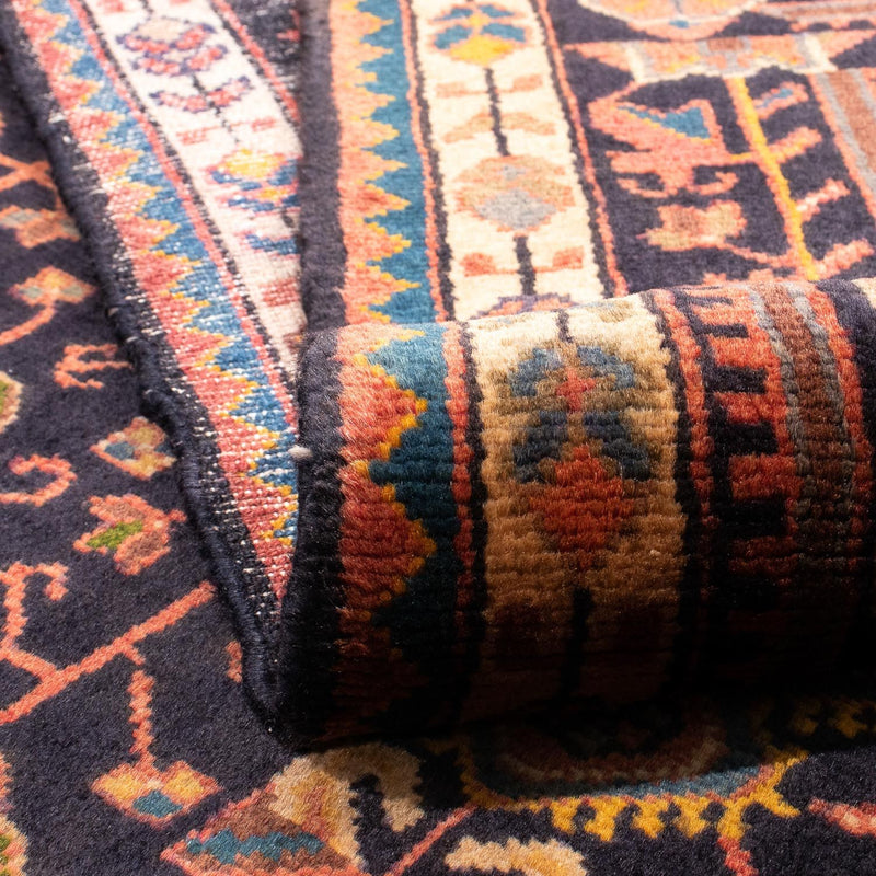 Persisk tæppe - Nomadisk - 216 x 135 cm - mørkeblå