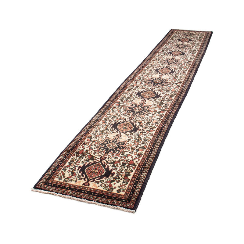 Løber Persisk tæppe - Nomadisk - 389 x 70 cm - beige