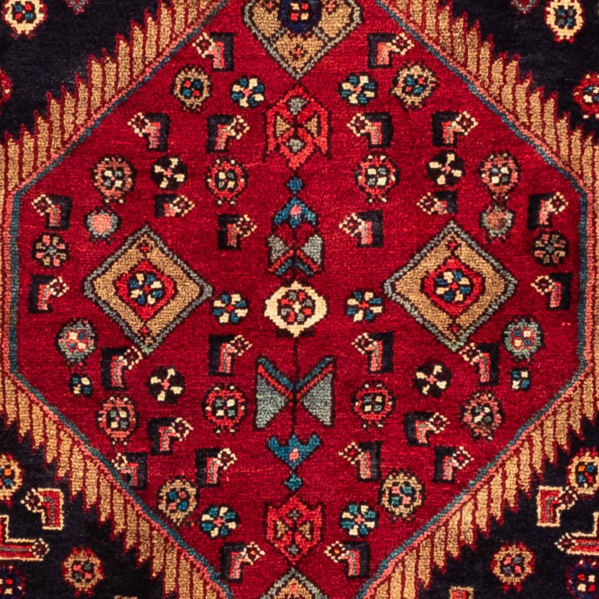 Persisk tæppe - Nomadisk - 225 x 160 cm - mørkeblå
