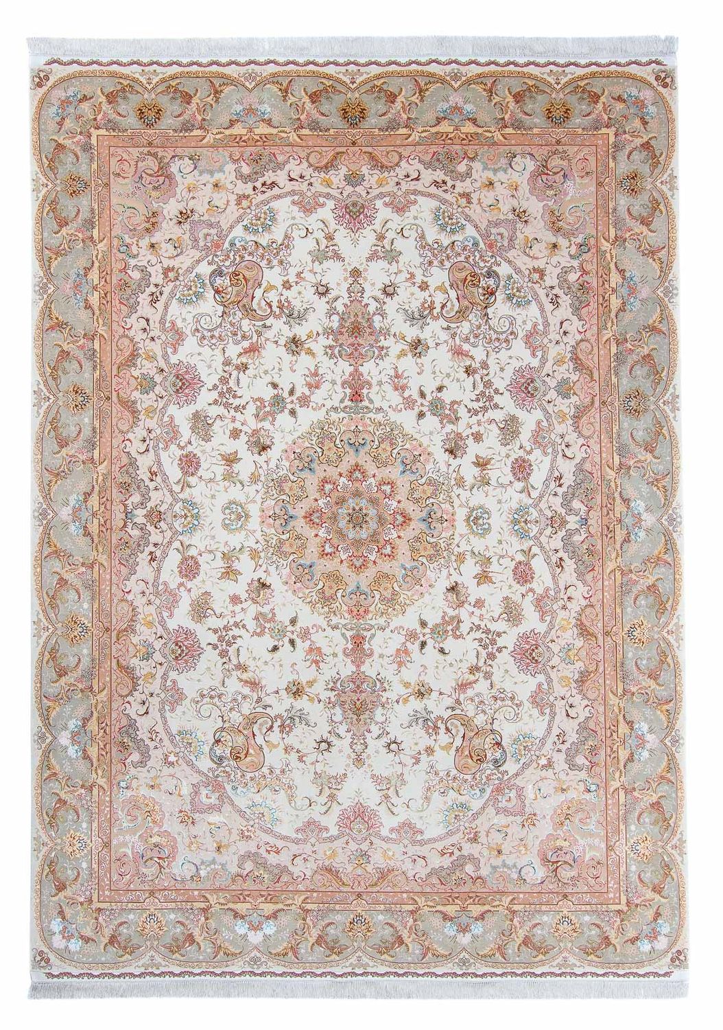 Persisk tæppe - Tabriz - Premium - 340 x 246 cm - beige