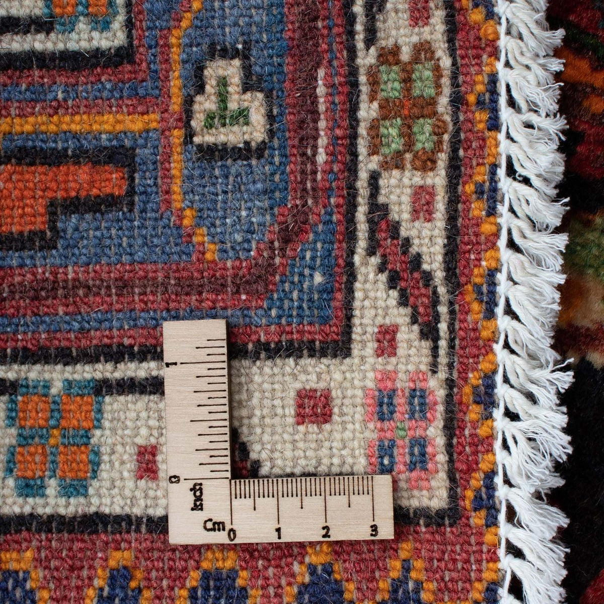 Persisk tæppe - Nomadisk - 127 x 90 cm - mørkerød