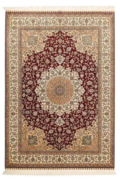 Qom silke Tæppe 132x216cm - Persisk tæppe