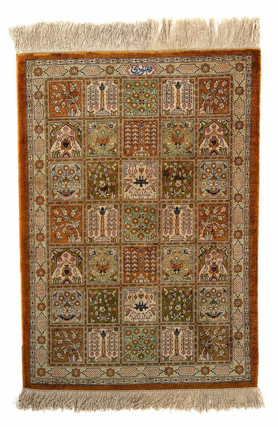 Qom Tæppe 55x76cm - Persisk tæppe
