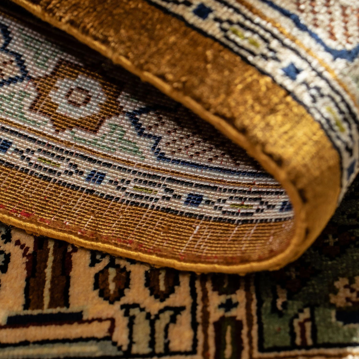 Persisk tæppe - Ghom - 72 x 54 cm - flerfarvet