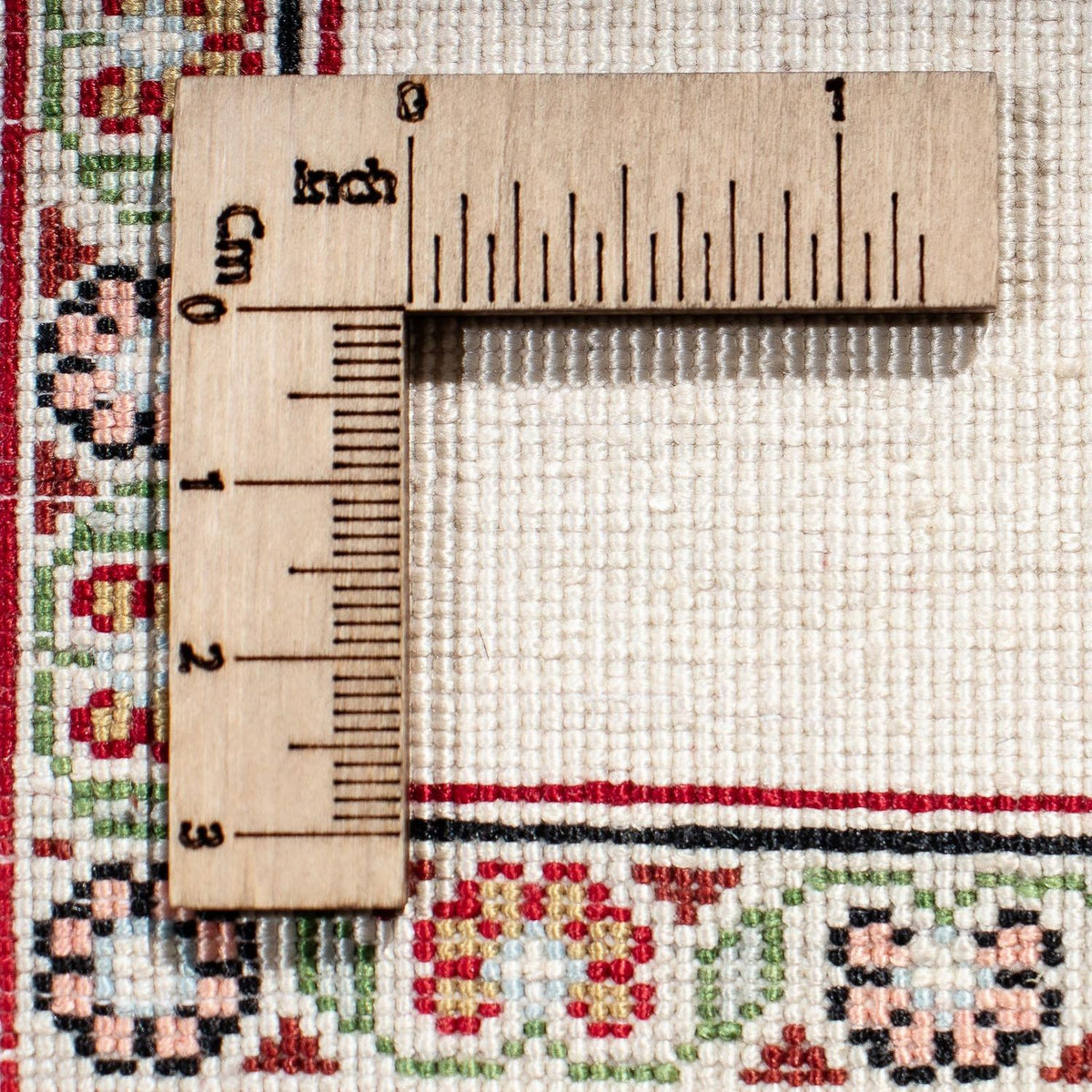 Silketæppe - Ghom Silk - Premium - 41 x 31 cm - beige