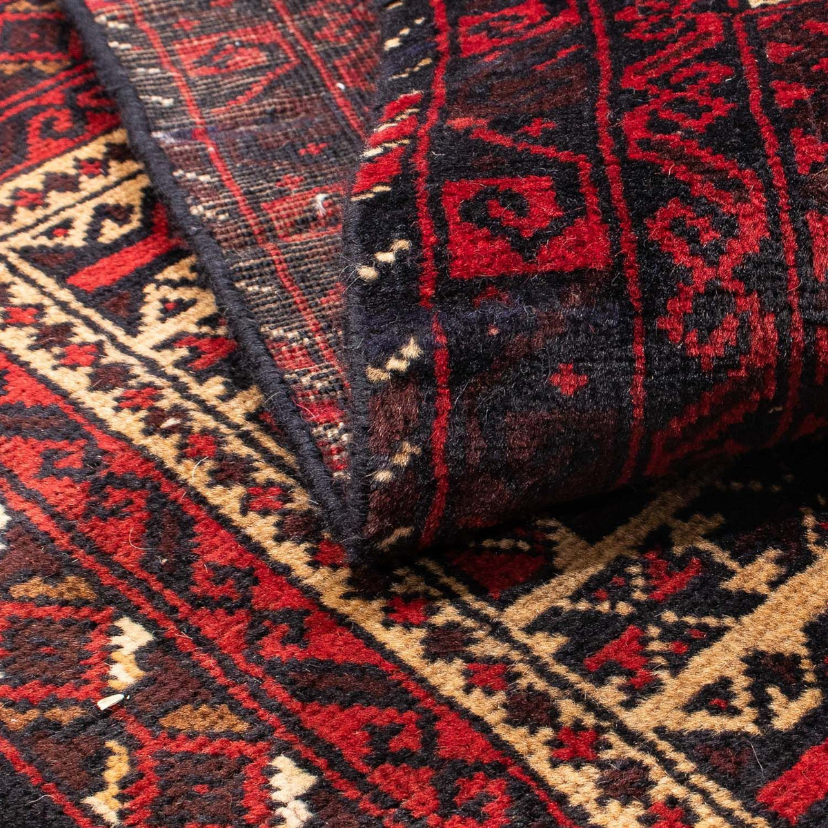 Baluch-tæppe - 126 x 86 cm - mørkerød