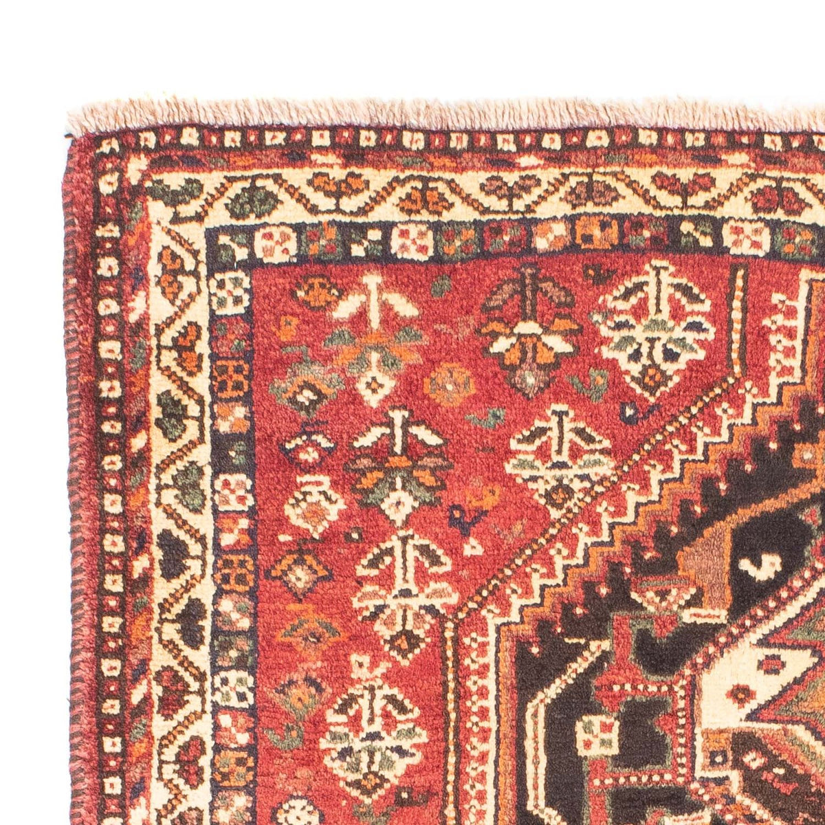 Persisk tæppe - Nomadisk - 153 x 106 cm - mørkerød