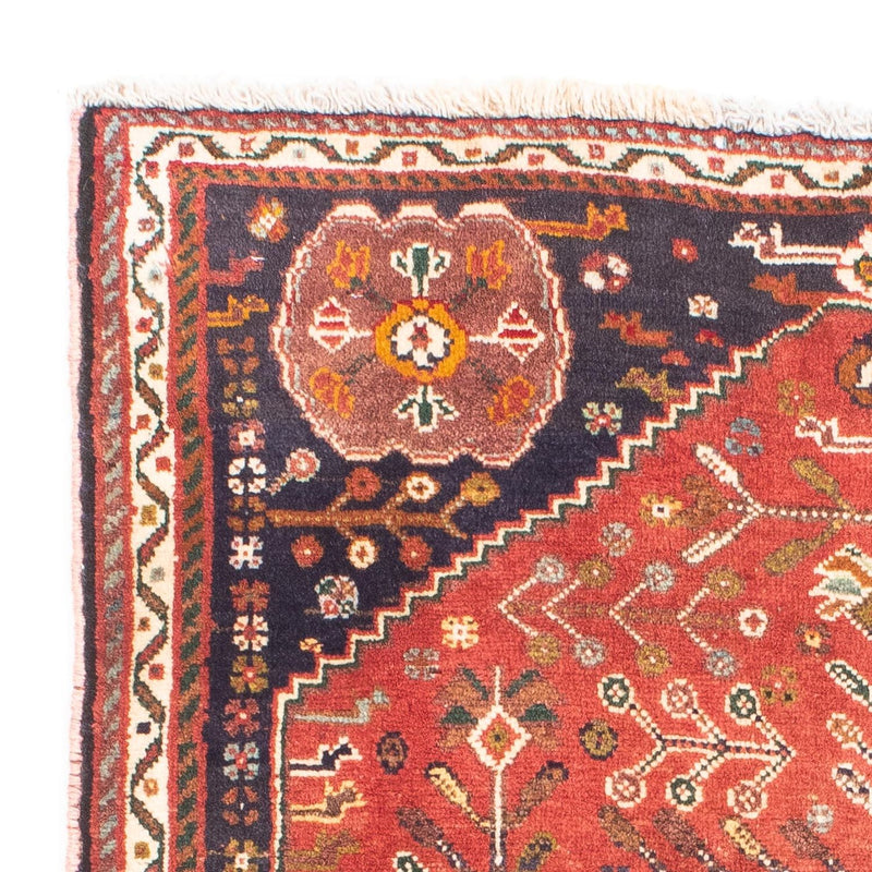 Persisk tæppe - Nomadisk - 136 x 92 cm - mørkerød