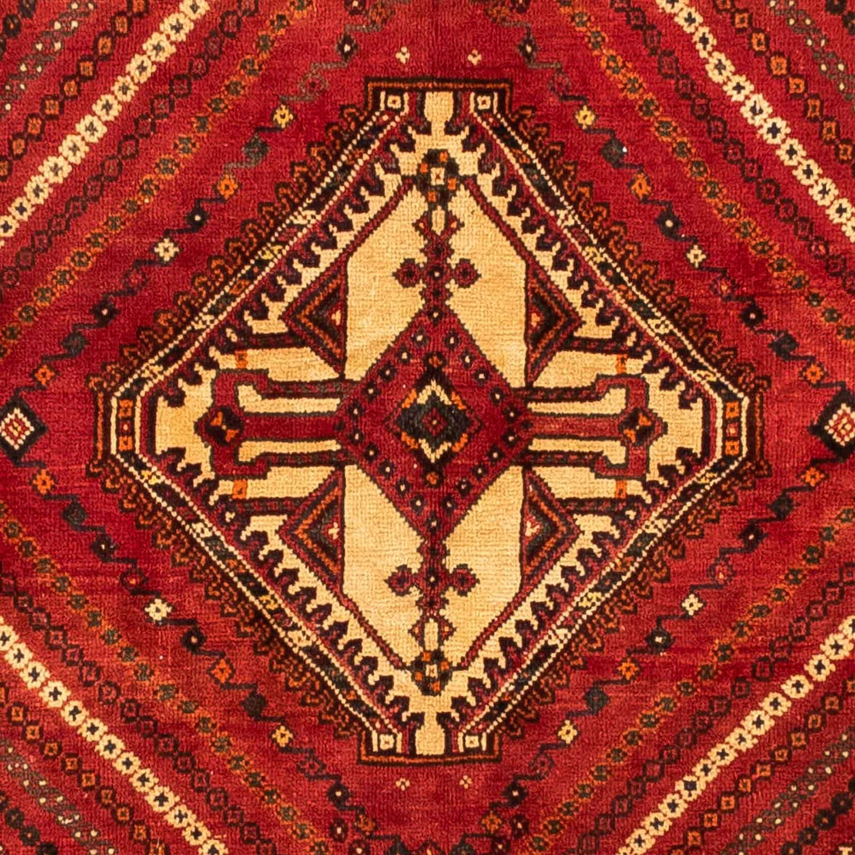 Persisk tæppe - Nomadisk - 251 x 154 cm - mørkerød