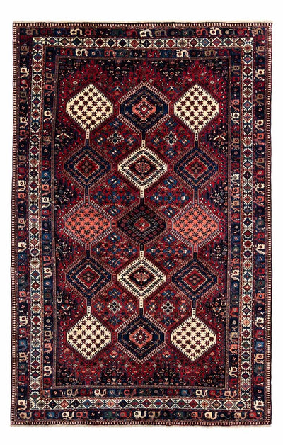 Yalameh Tæppe 202x300cm - Persisk tæppe - mørkerød