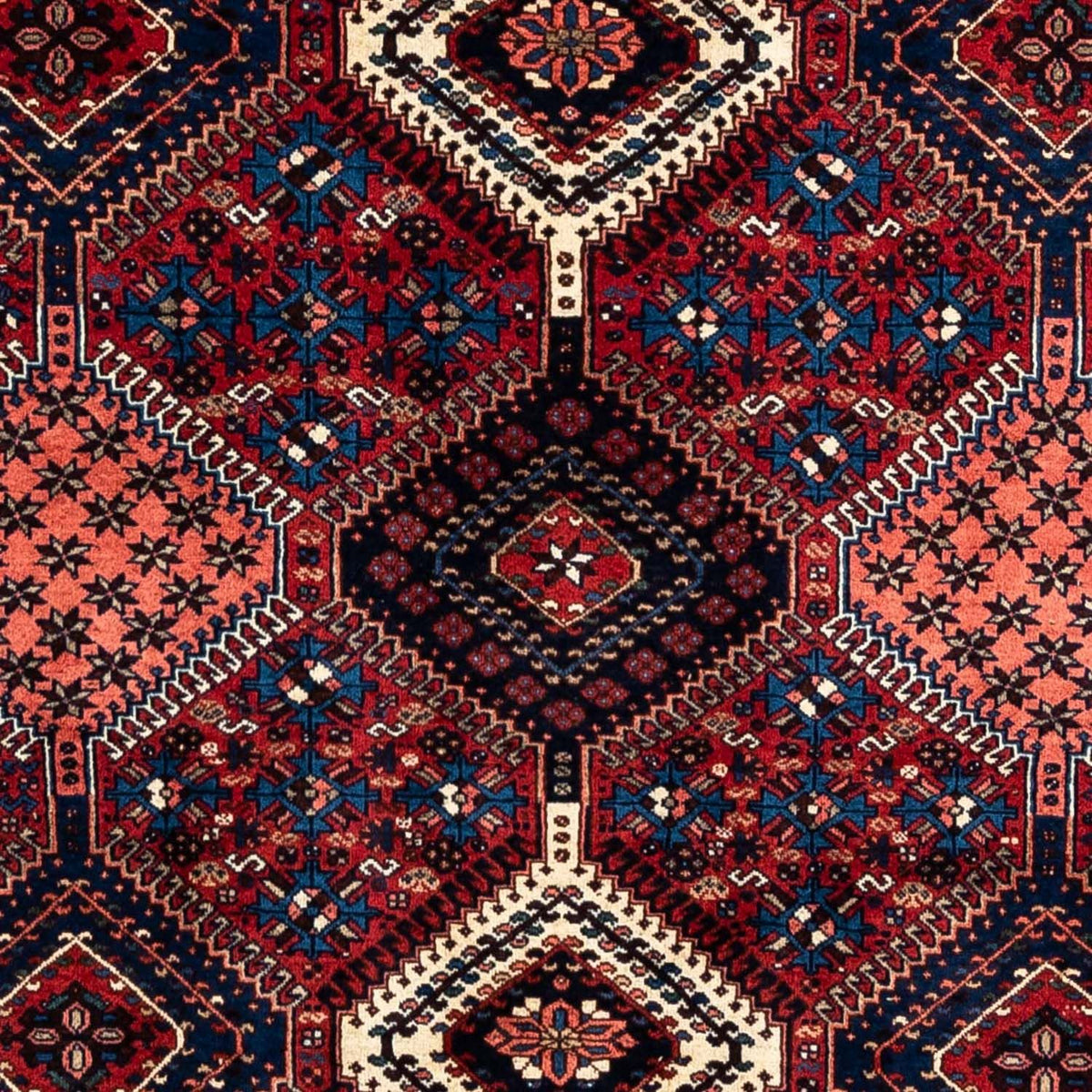 Persisk tæppe - Nomadisk - 300 x 202 cm - mørkerød