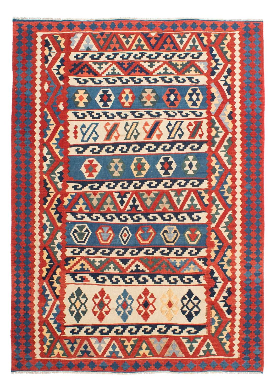Kelim-tæppe - orientalsk - 263 x 193 cm - flerfarvet