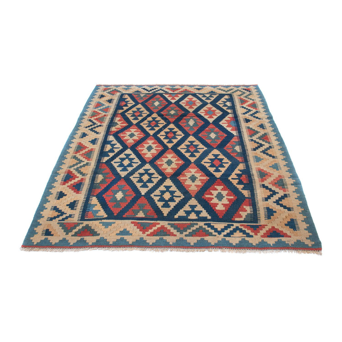 Kelim-tæppe - orientalsk - 167 x 126 cm - flerfarvet