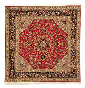 Persisk tæppe - Tabriz - Royal firkantet  - 203 x 203 cm - rød