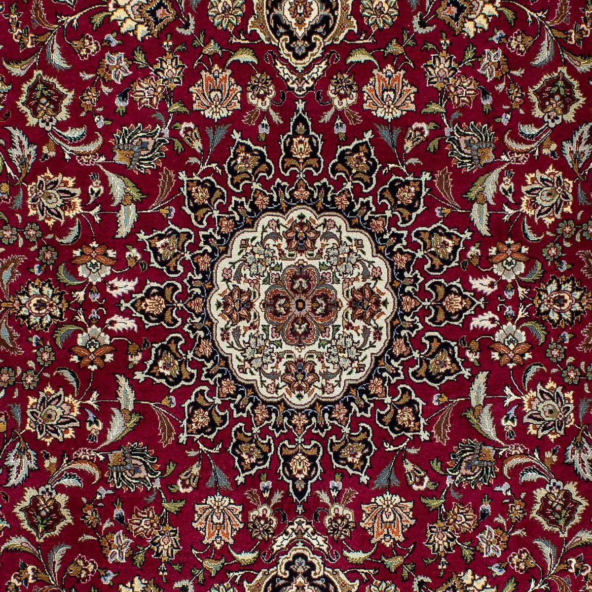 Persisk tæppe - Tabriz - Royal - 213 x 152 cm - mørkerød