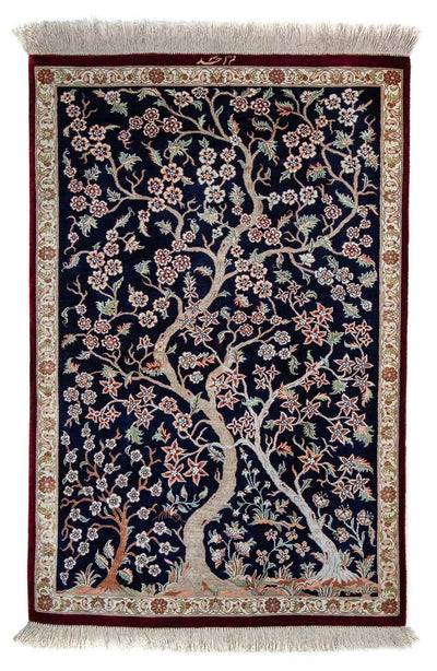 Qom Tæppe 59x87cm - Persisk tæppe