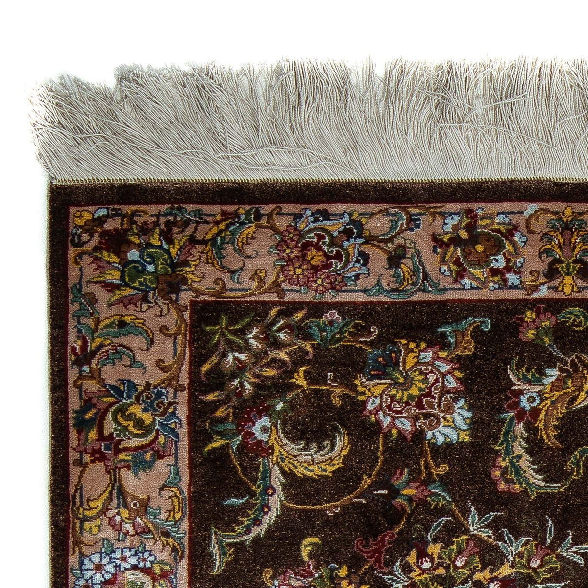 Persisk tæppe - Ghom - 86 x 60 cm - brun