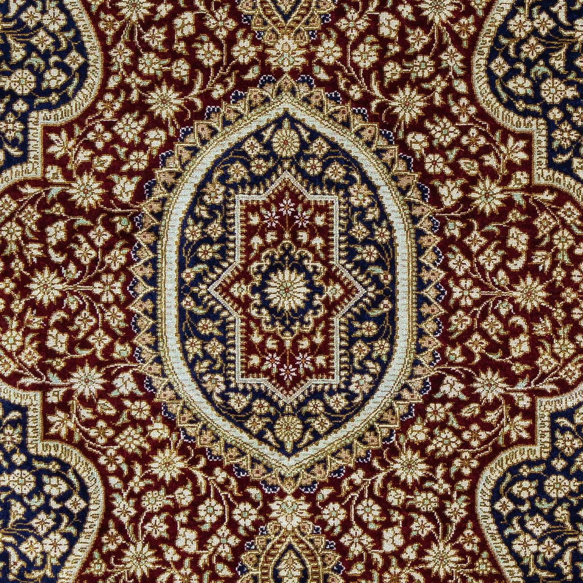 Persisk tæppe - Ghom - 93 x 60 cm - mørkeblå
