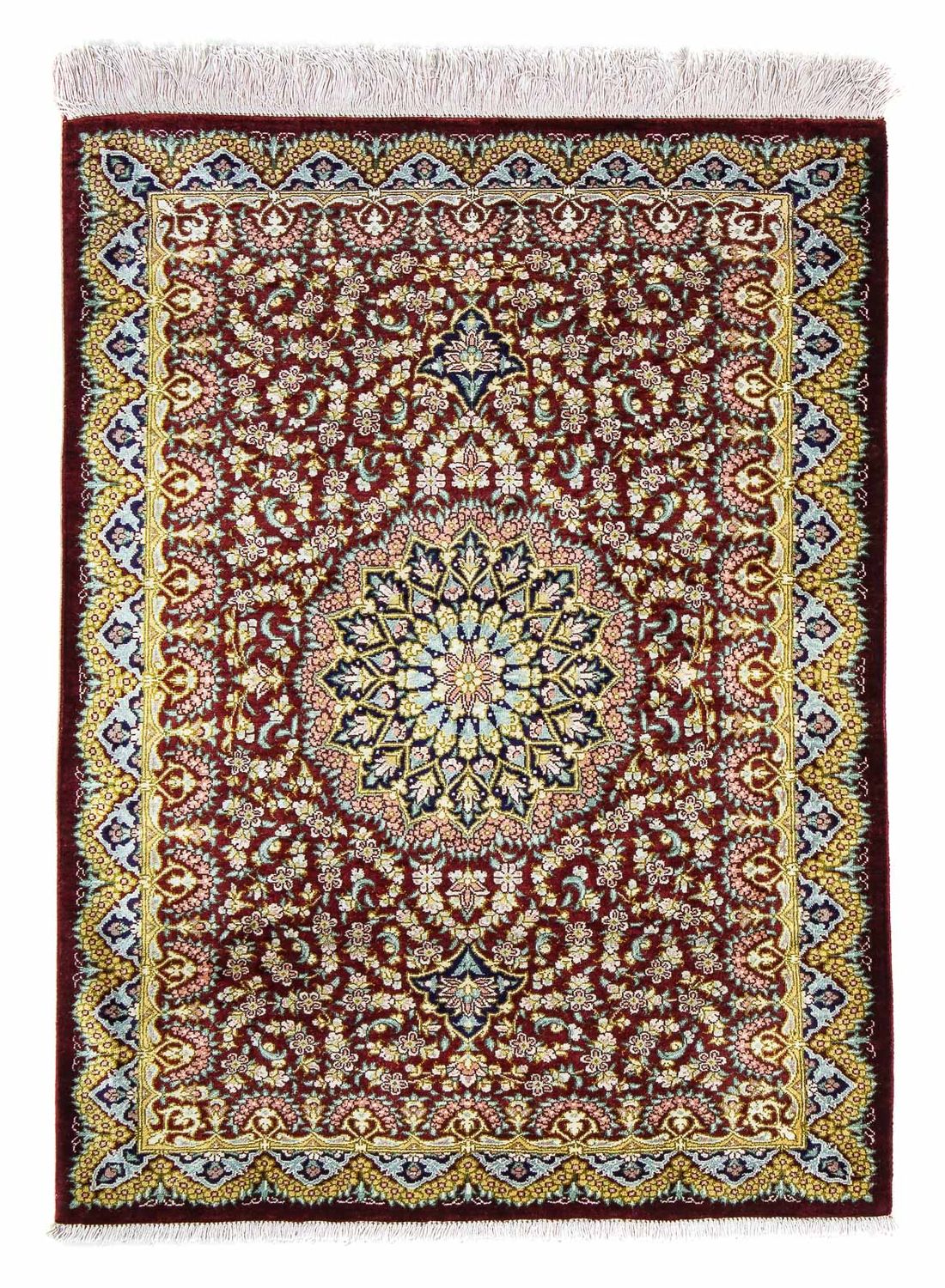 Persisk tæppe - Ghom - 78 x 57 cm - flerfarvet