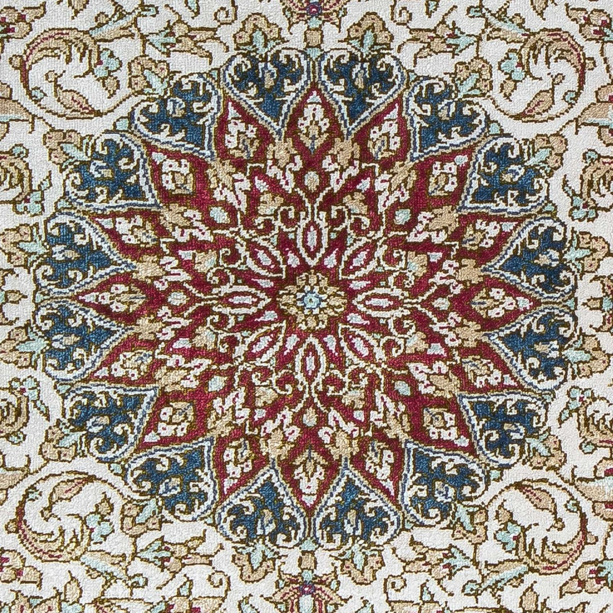 Persisk tæppe - Ghom - 78 x 60 cm - mørkerød