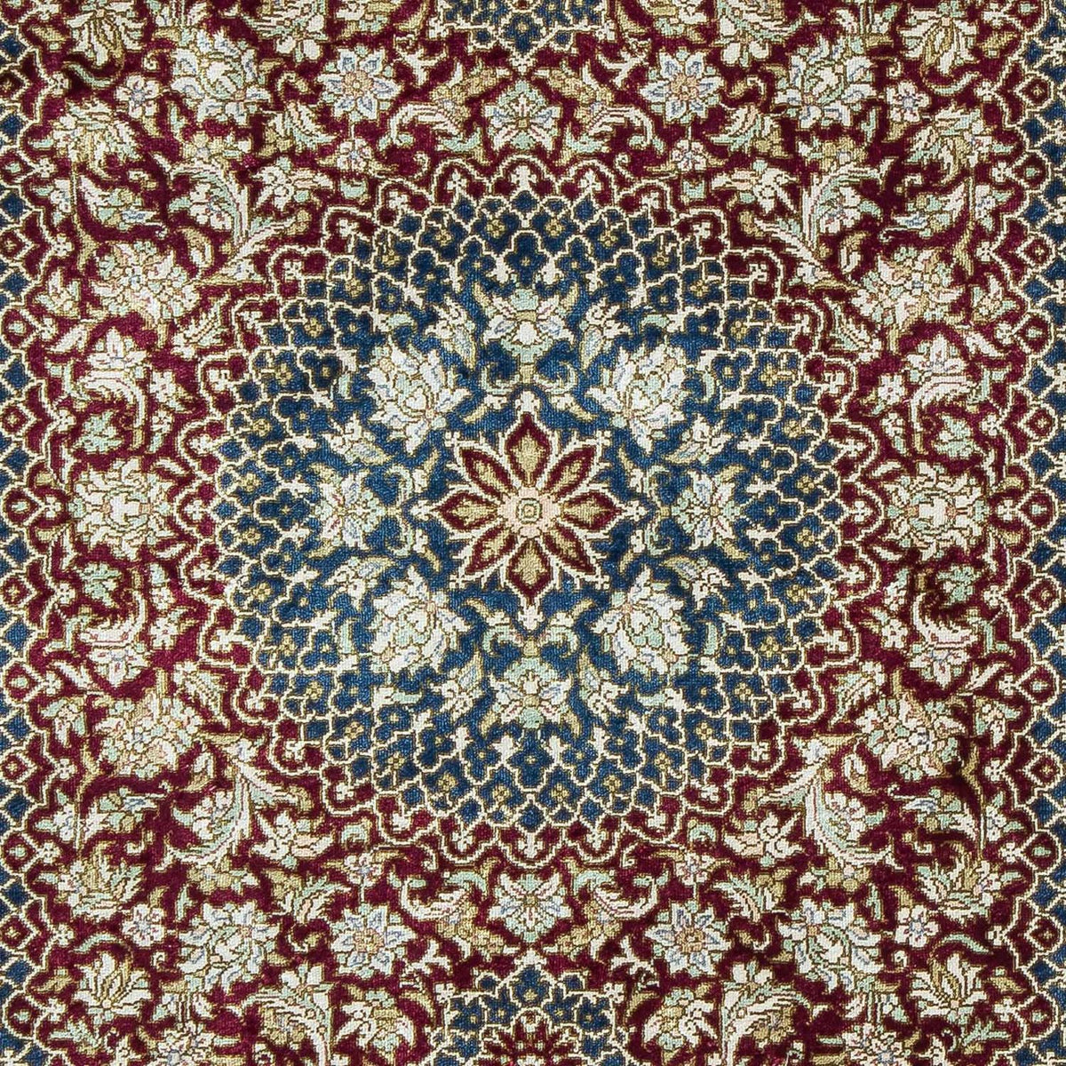 Persisk tæppe - Ghom - 92 x 61 cm - mørkeblå