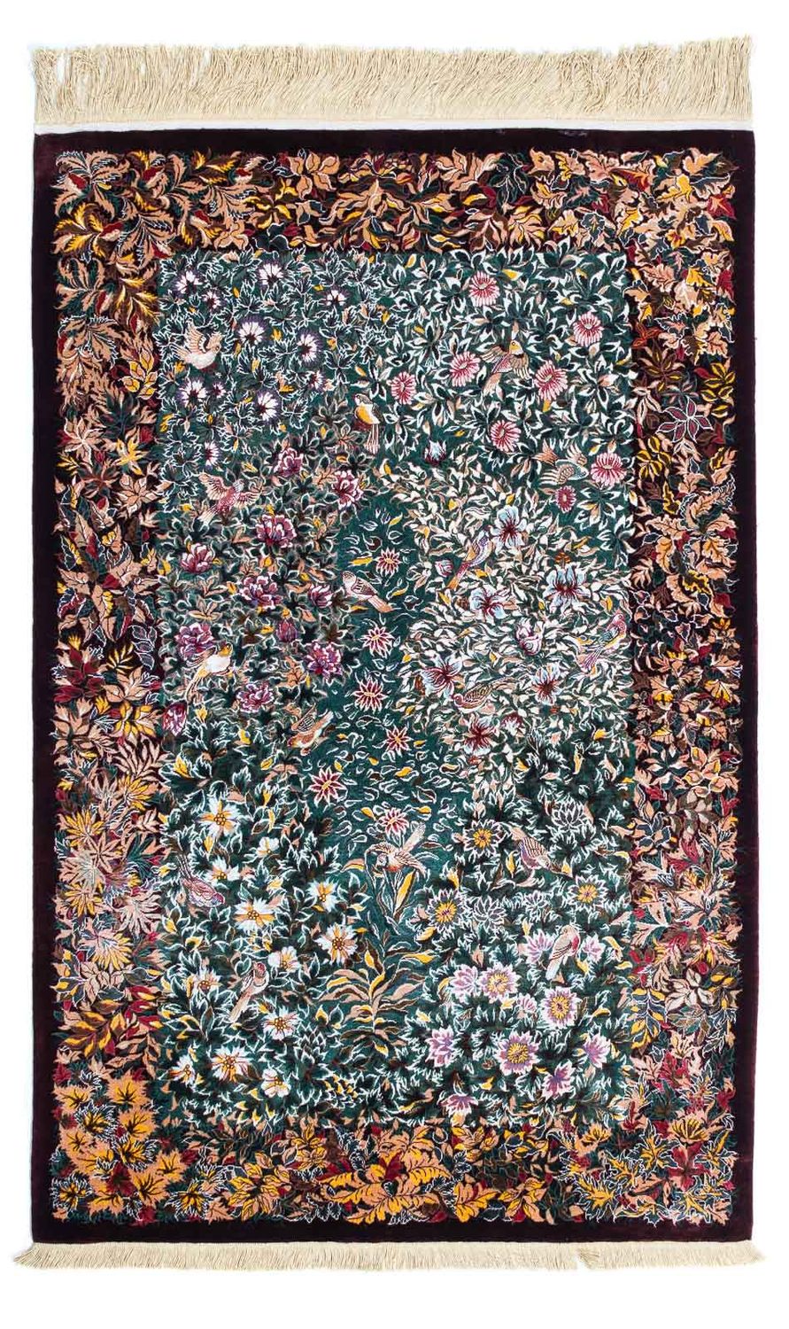 Persisk tæppe - Ghom - 120 x 78 cm - mørkerød