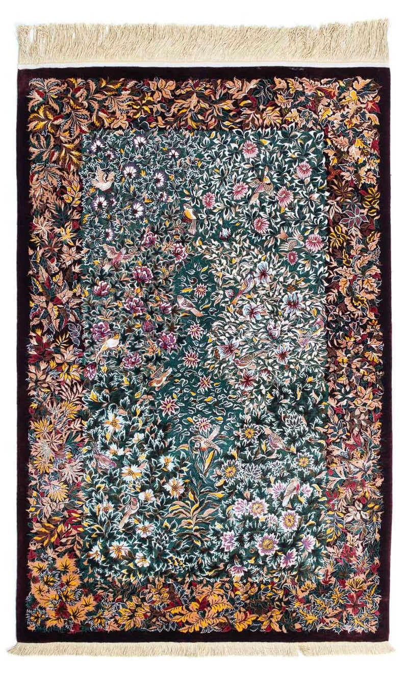 Persisk tæppe - Ghom - 120 x 78 cm - mørkerød