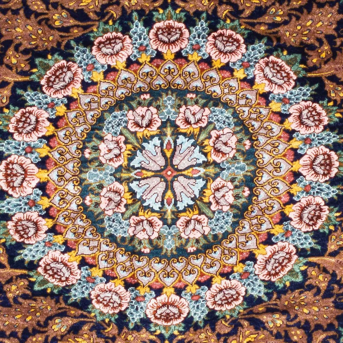 Persisk tæppe - Ghom - 119 x 79 cm - mørkerød