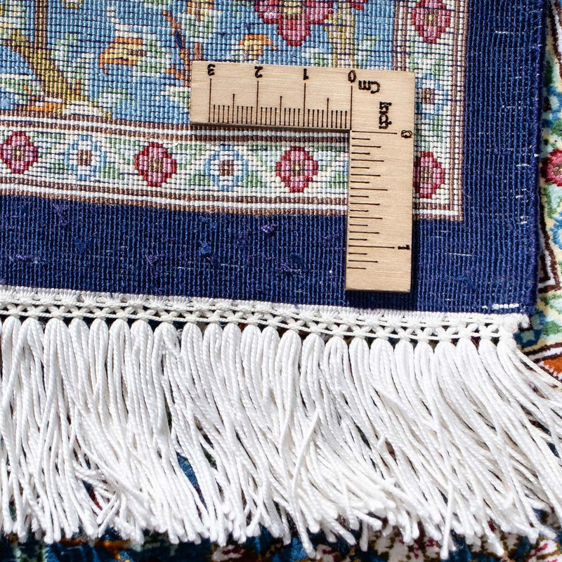 Persisk tæppe - Ghom - 96 x 57 cm - mørkeblå