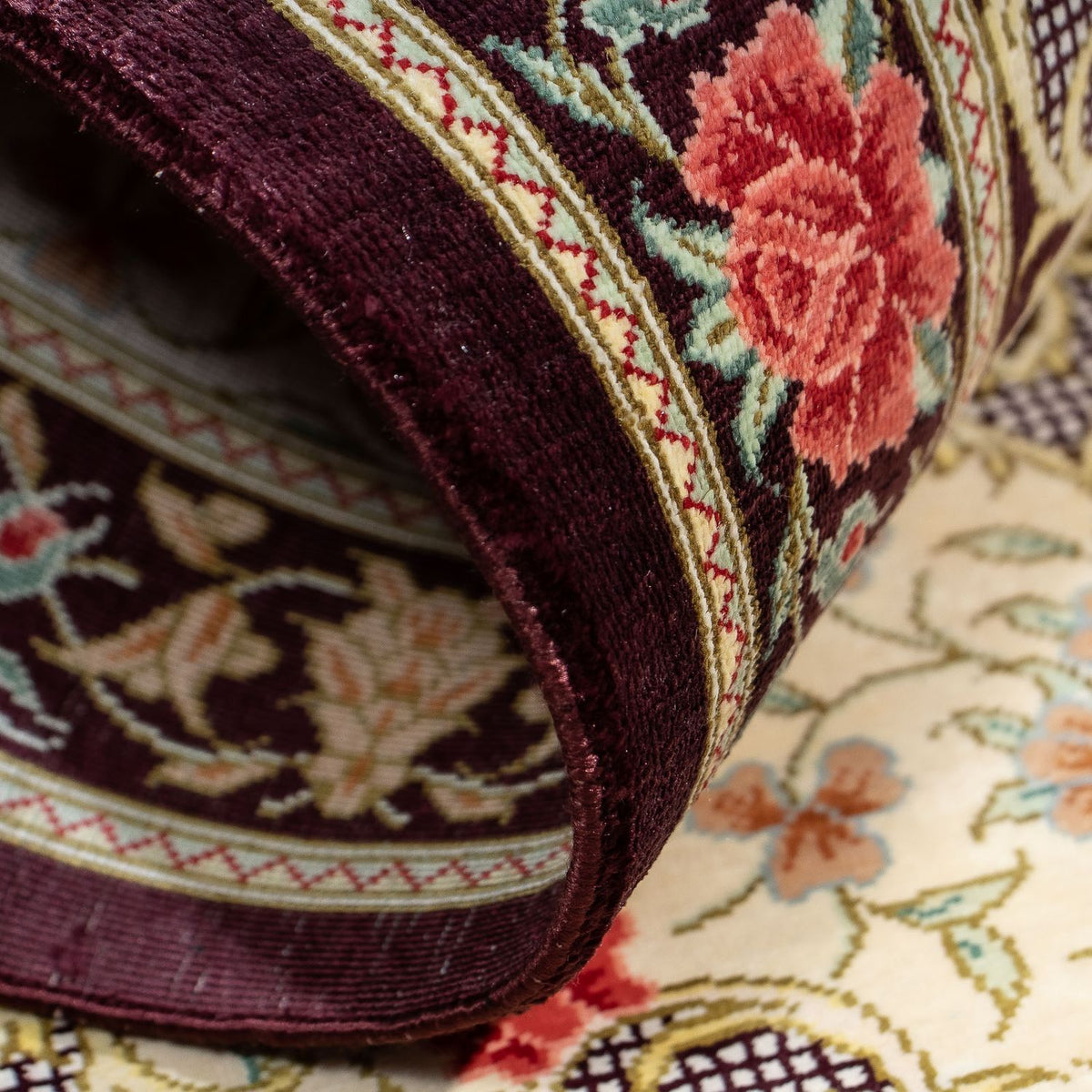 Persisk tæppe - Ghom - 93 x 60 cm - beige