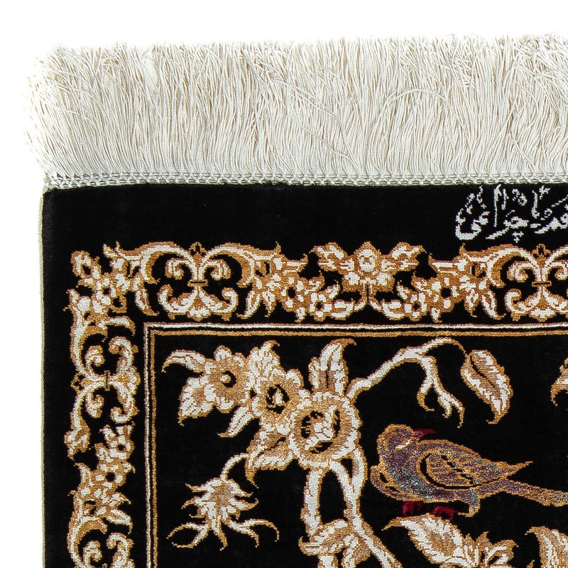 Persisk tæppe - Ghom - 87 x 57 cm - mørkeblå