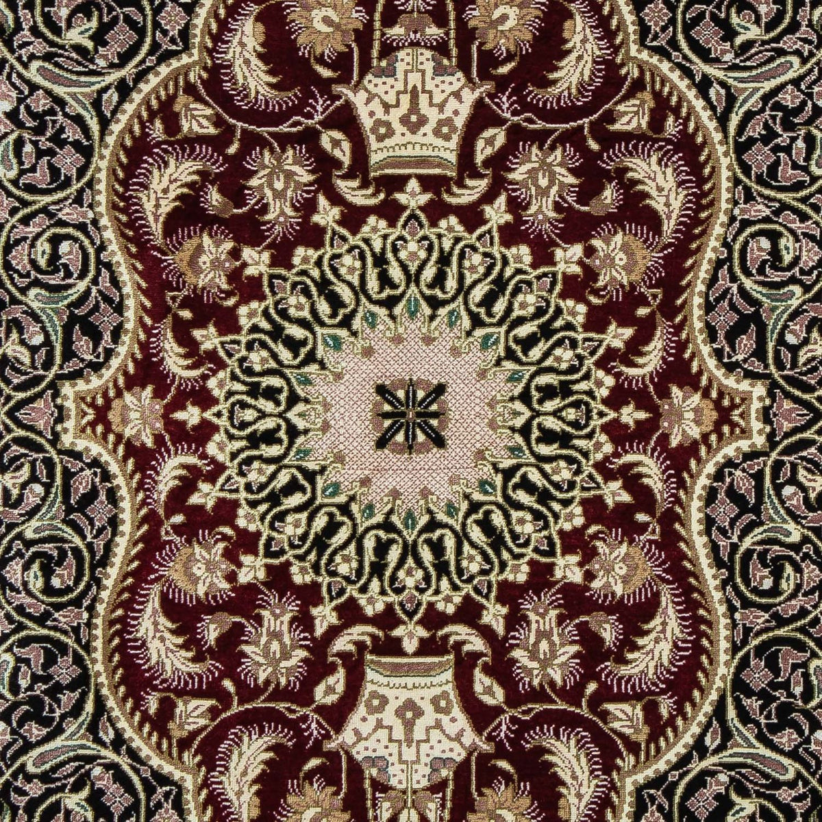 Persisk tæppe - Ghom - 94 x 58 cm - mørkeblå