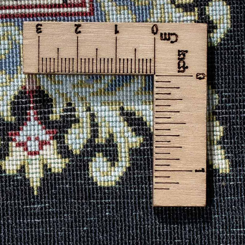 Persisk tæppe - Ghom - 94 x 58 cm - mørkeblå