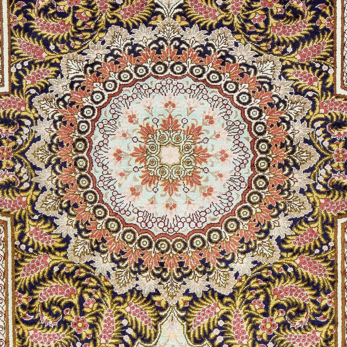 Persisk tæppe - Ghom - 93 x 59 cm - mørkeblå