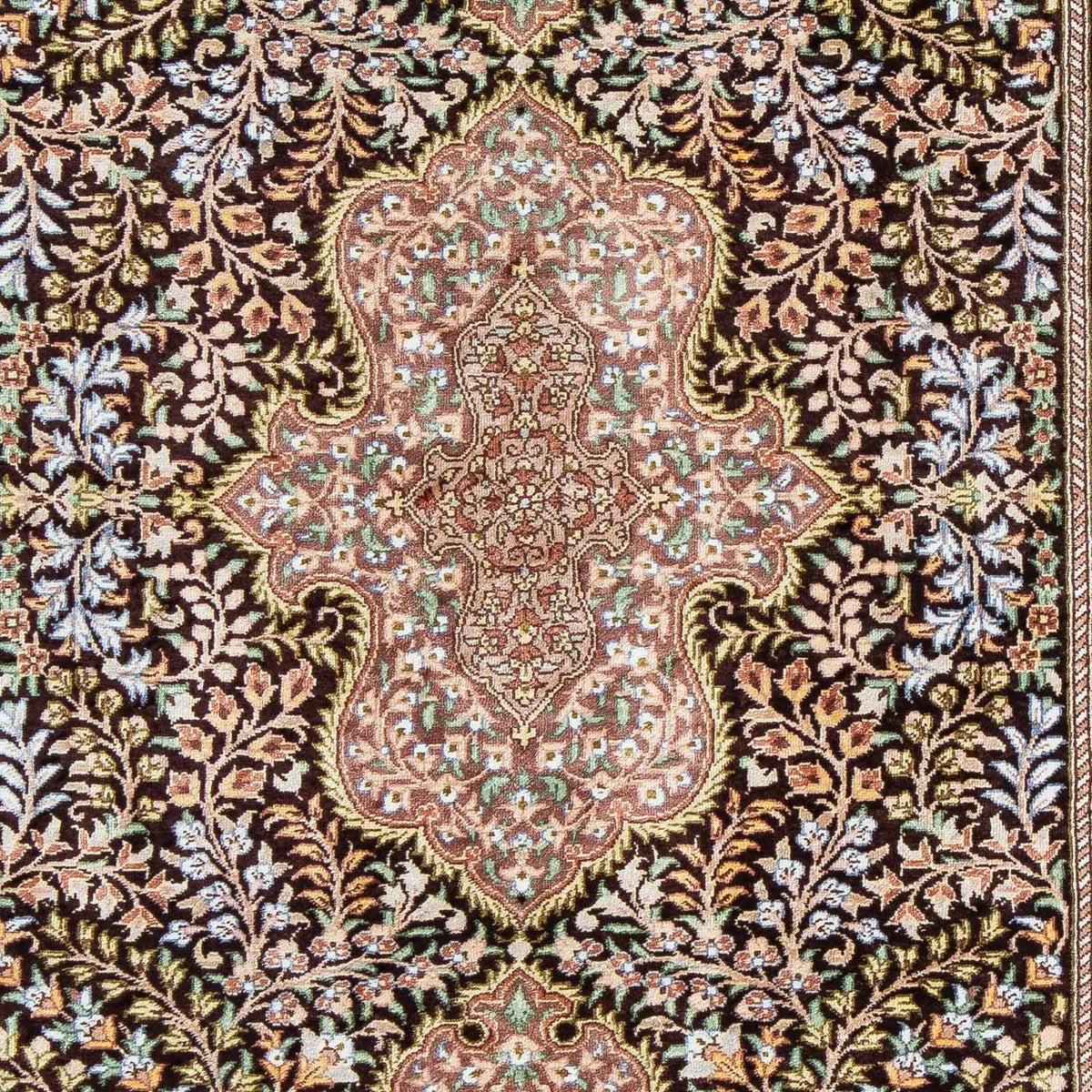 Persisk tæppe - Ghom - 91 x 61 cm - mørkeblå