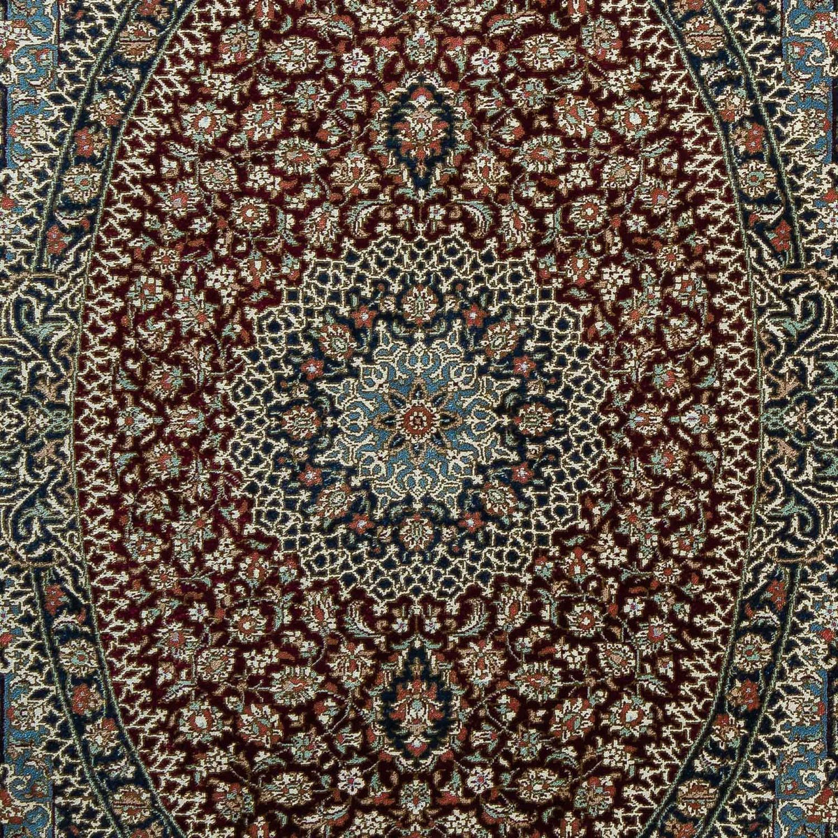 Persisk tæppe - Ghom - 89 x 59 cm - mørkeblå