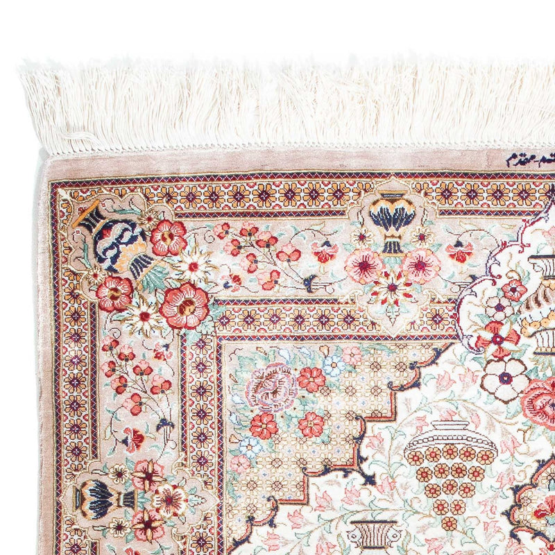 Persisk tæppe - Ghom - 125 x 84 cm - beige