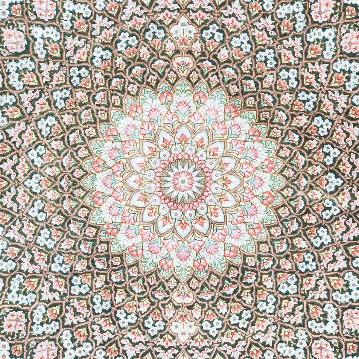 Persisk tæppe - Ghom - 128 x 83 cm - grøn