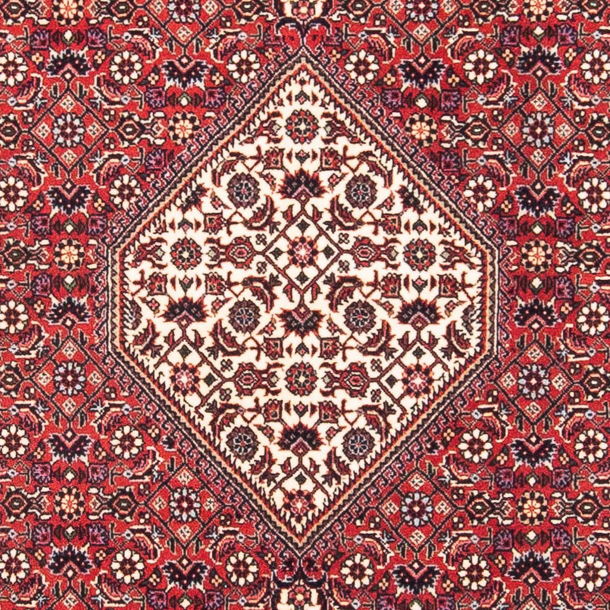 Persisk tæppe - Bijar firkantet - 115 x 101 cm - rød
