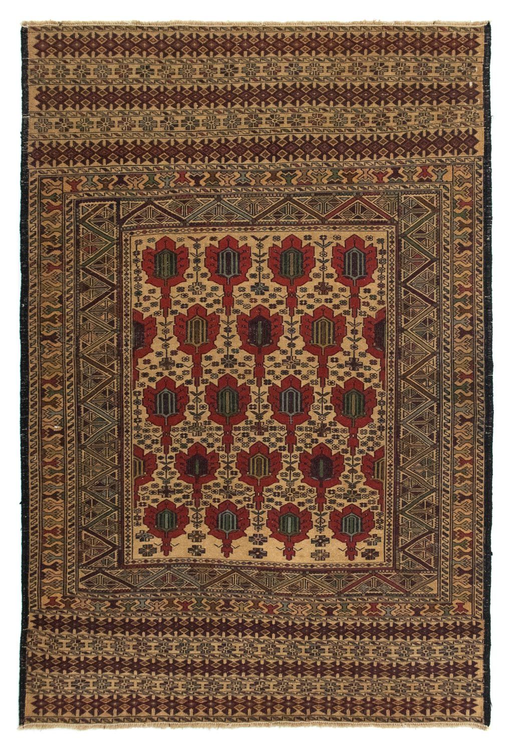 Kelim-tæppe - orientalsk - 138 x 94 cm - flerfarvet