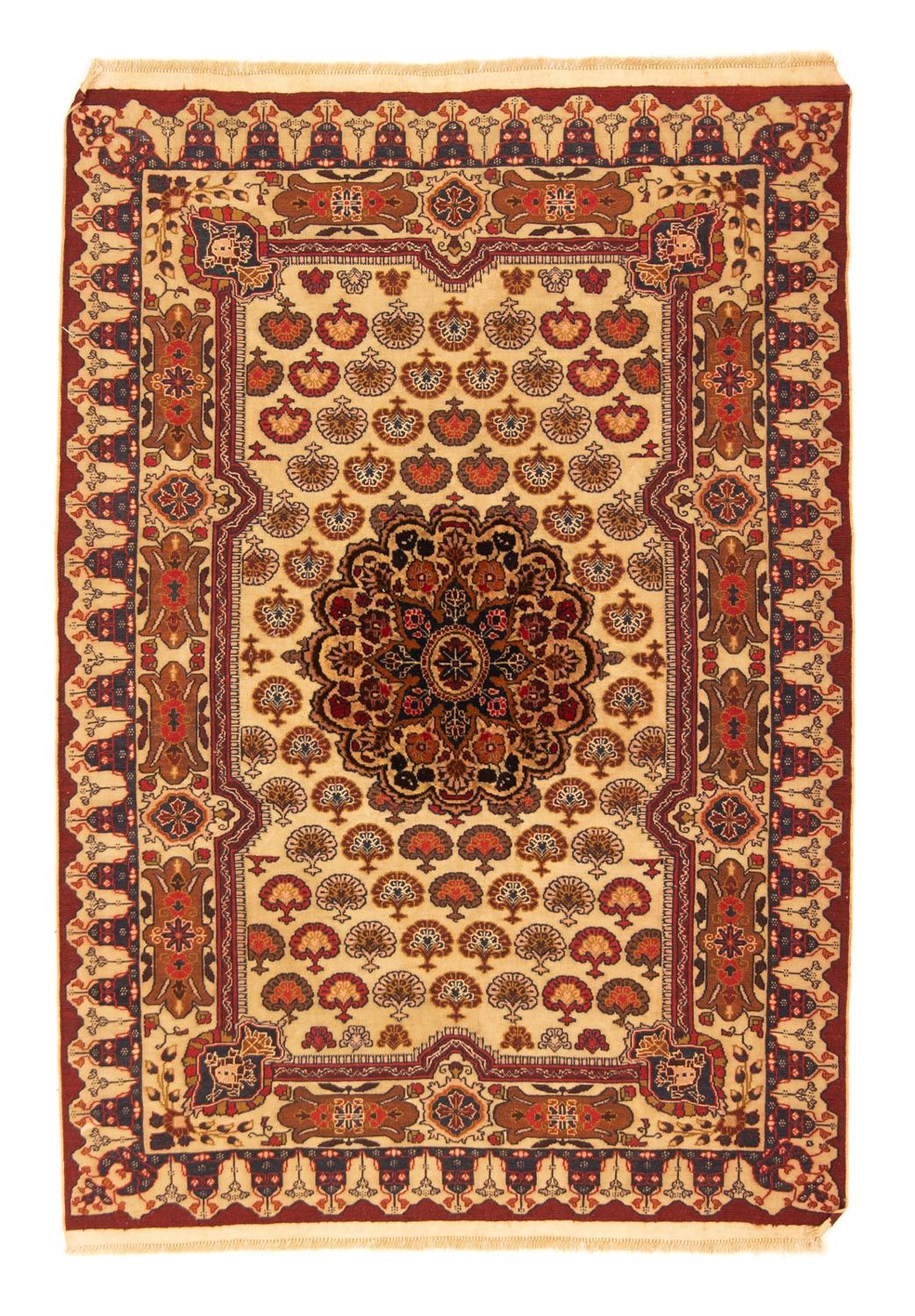 Kelim-tæppe - orientalsk - 188 x 137 cm - flerfarvet